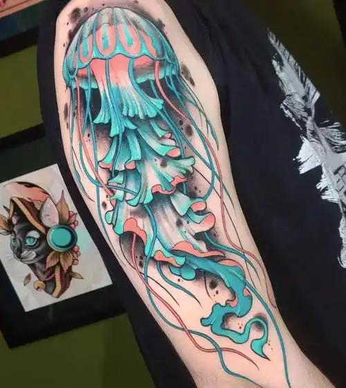大洋里的水母纹身