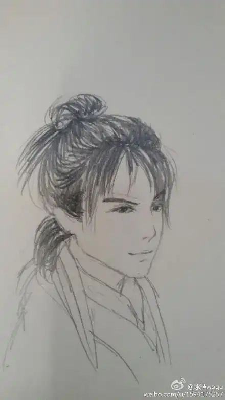 2015电视剧神雕侠侣随手画杨过 陈晓饰演杨过 cr.冰洁woqu