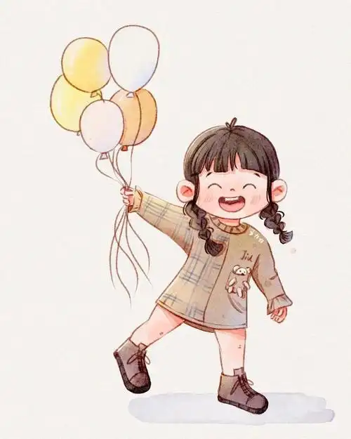 插画|可爱风治愈系人物插画,我的笑容可以治愈你