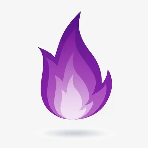 矢量卡通手绘紫色酷炫火焰免抠图