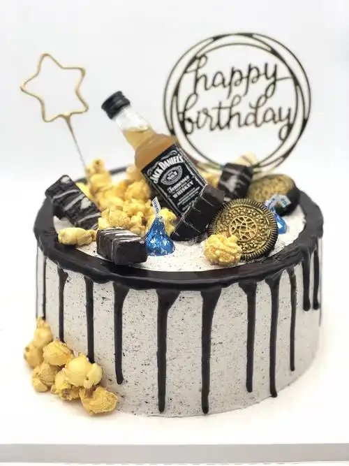 ins网红创意酒瓶生日蛋糕情人节礼物父亲男士老公周年庆蛋糕长沙