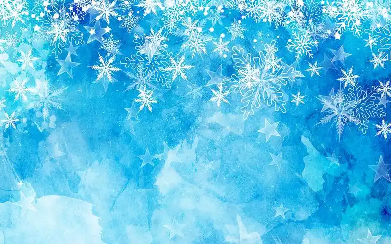 雪花,蓝色背景,圣诞节主题 iphone 壁纸