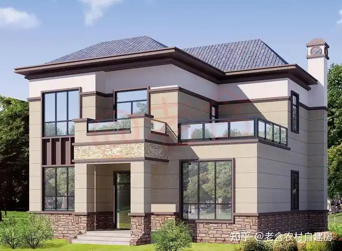 湖南王叔花20万建了一栋精致的二层别墅身边好友都来要图纸