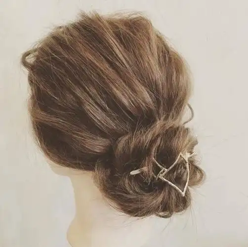 简约日韩盘发_碎花_手残党