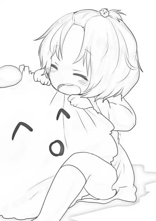 线稿 二次元 儿童 人物 萌 可爱 简单 - 堆糖,美图壁纸兴趣社区