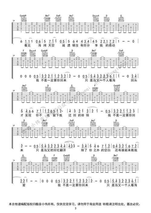 失落沙洲(小伟) 吉他谱