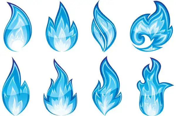 卡通漫画蓝色火焰