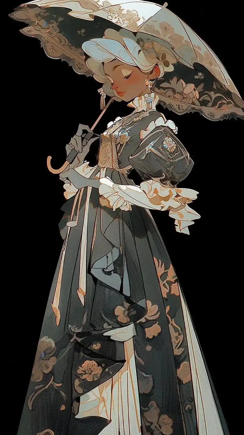 穿越世纪的魅力:中世纪欧洲贵妇女性来啦!#插画 #画画 #每 - 抖音