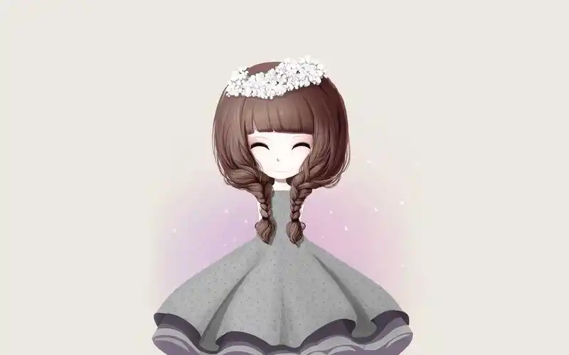 花花姑娘,可爱,萌,插话绘画,桑诶姆,花语,真心喜欢你满天星姑娘壁纸