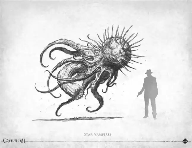 克苏鲁图集第二弹图多黑白稿同适合临摹