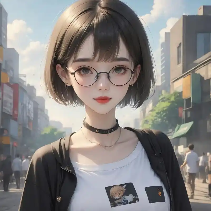 自绘头像:戴眼镜的动漫女孩,让你心动不已!|第6期