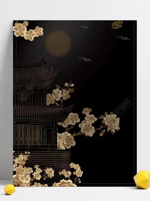 宫廷风电商海报背景banner