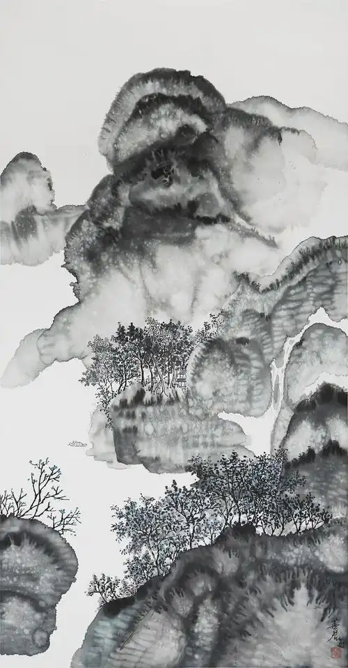 墨韵江山白燕君的水墨山水画