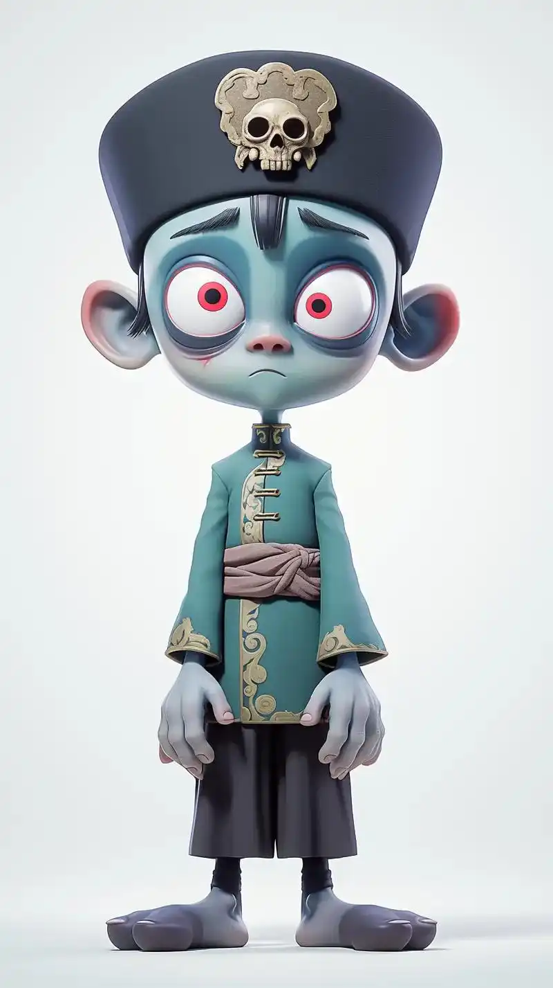 相同人物不同表情的小僵尸卡通ip探索