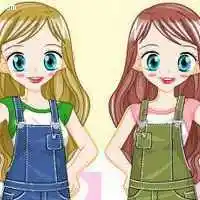 双胞胎姐妹卡通图片唯美头像【点击鼠标右键下载】