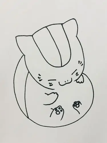 每天一张简笔画 |夏目友人帐猫咪老师(内含详细步骤) - 简书