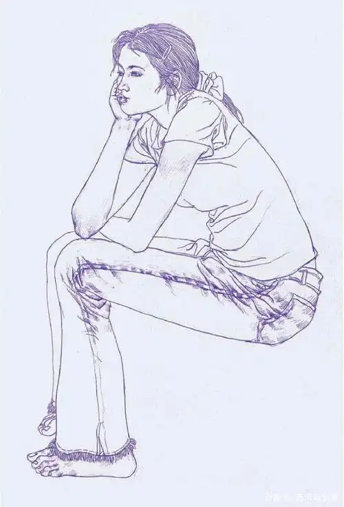 人物全身像素描写生步骤,美考速写完全可以这样画