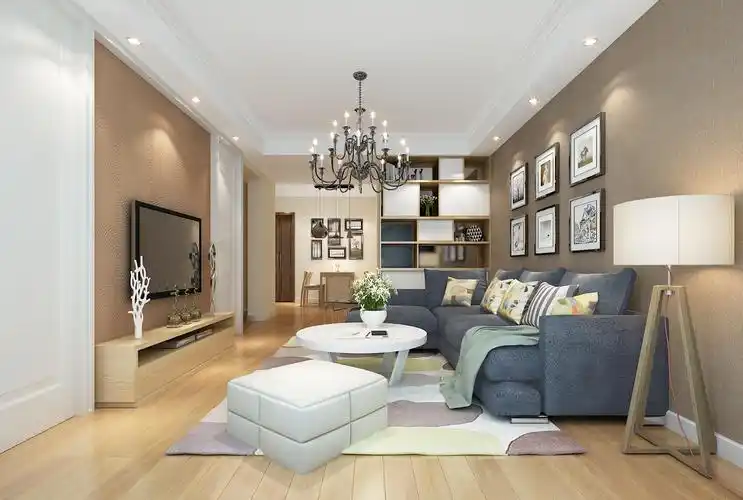 90平三居装修客厅效果图