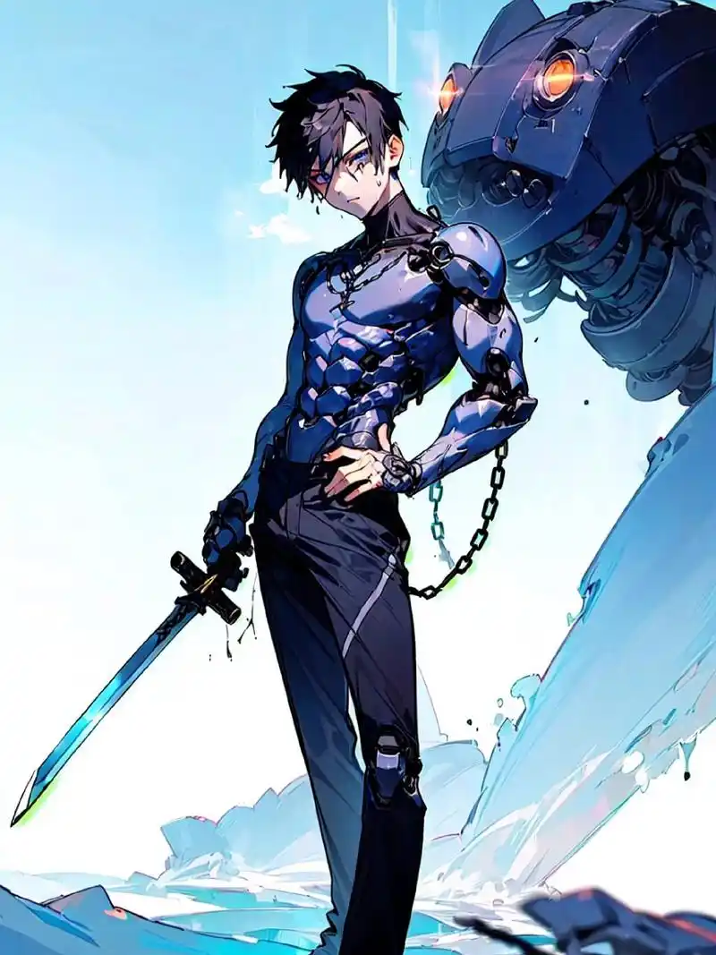 赛博朋克男孩丨男生酷炫壁纸 #画画的日常# ##动漫壁纸# #肌肉男孩