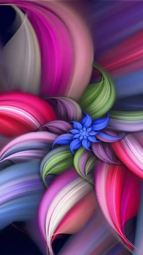 炫彩抽象的美丽花朵