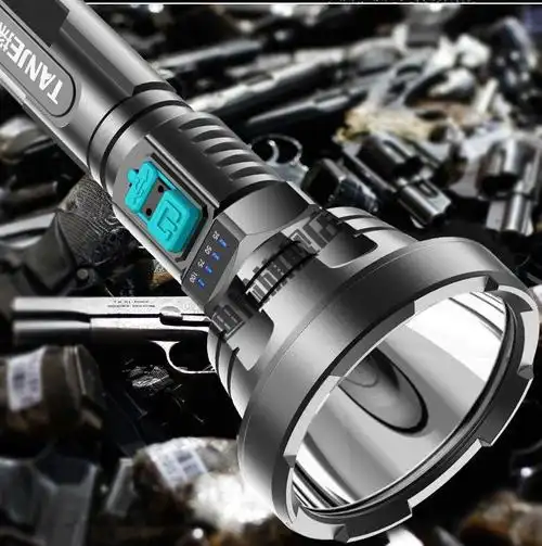 探险者同款10万流明手电超亮50000w强光筒100000充电超长续航军专用