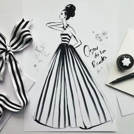 时尚插画手绘手稿.