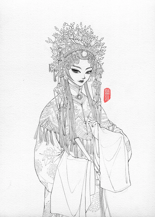 《京剧系列》戏中人|插画|商业插画|llllc临川 - 原创作品 - 站酷