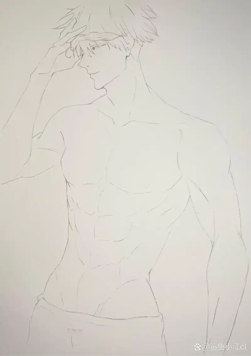 过程图#百家帮扶计划# #手绘# #腹肌