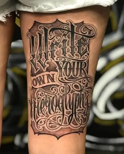 纹身花体字英文