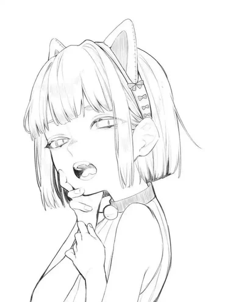 二次元少女临摹线稿素材需要的宝子收藏一下吧