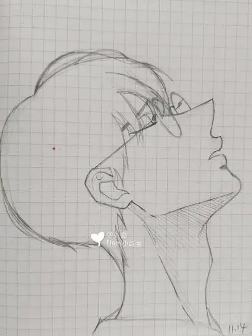 简笔画教程  #头像  #简笔画  #动漫  #美男  #帅哥 #大帅哥  #动漫