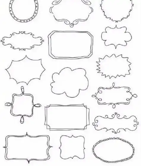 手绘漂亮的边框简笔画