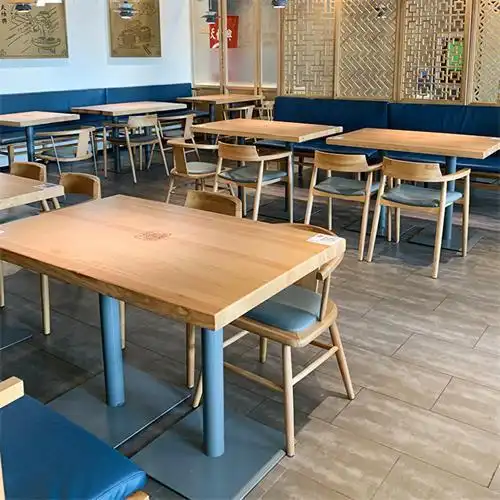 学校食堂桌椅_员工饭堂桌椅_工厂食堂餐桌椅-机关单位食堂家具定做