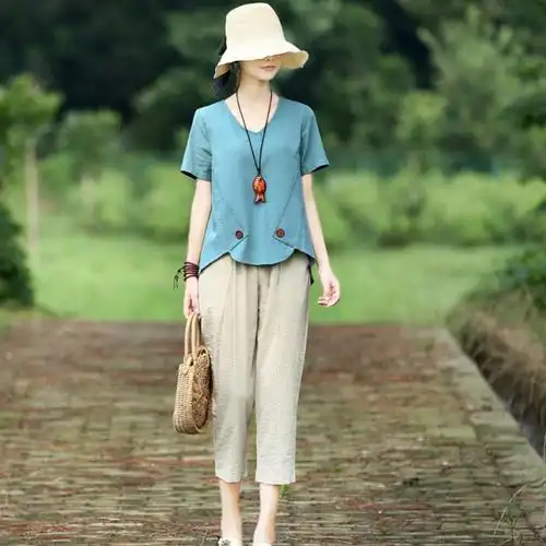 素订棉麻女装旗舰店2021