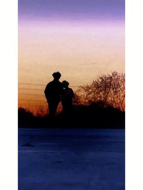 和千玺一起看落日夕阳