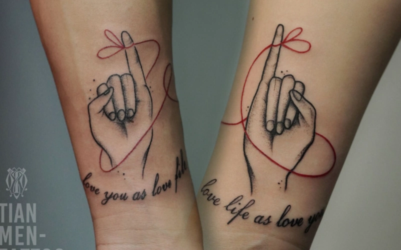 最新情侣纹身图案设计 铭刻在心的爱情见证