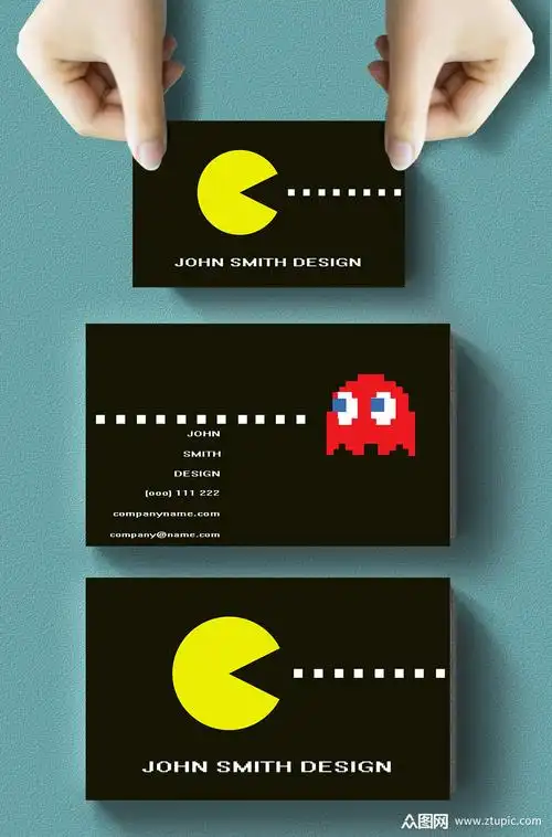 黑色个性游戏名片