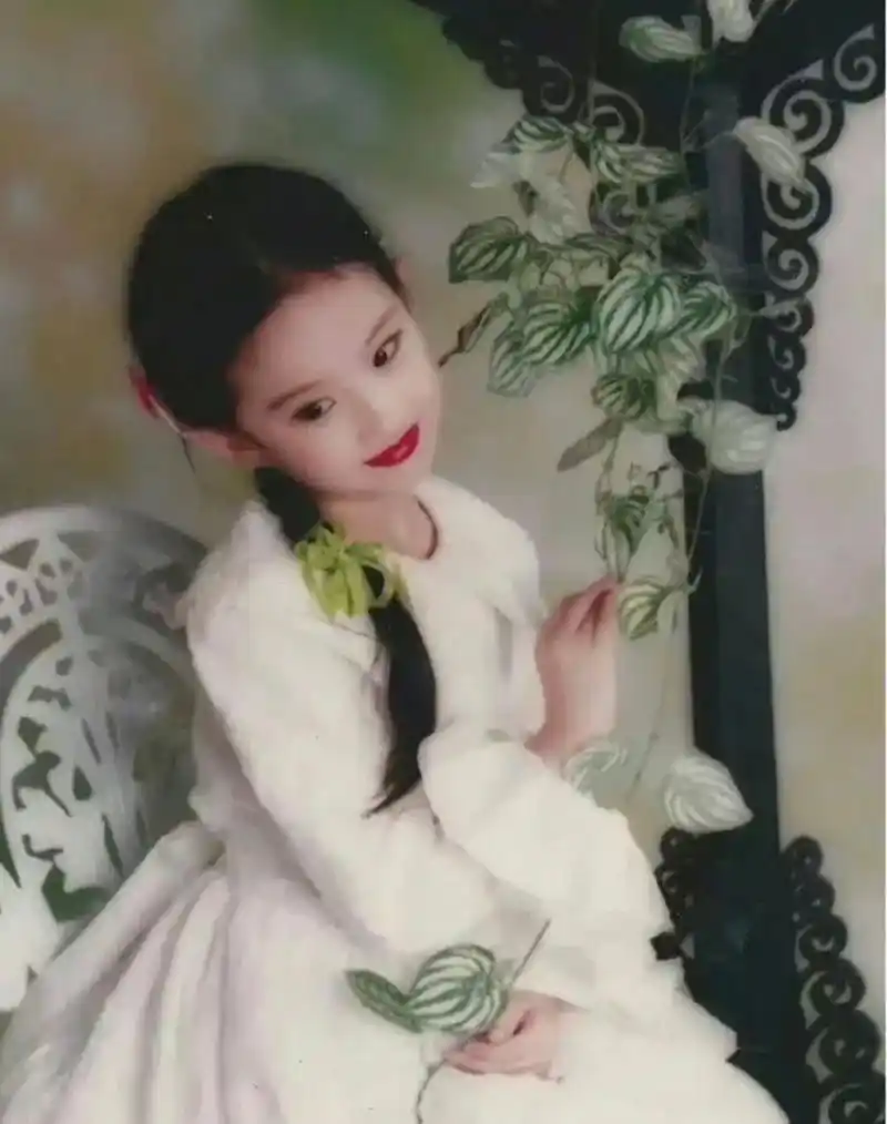 刘亦菲小时候的照片,天仙从小就好看啊,一直是小仙女一样