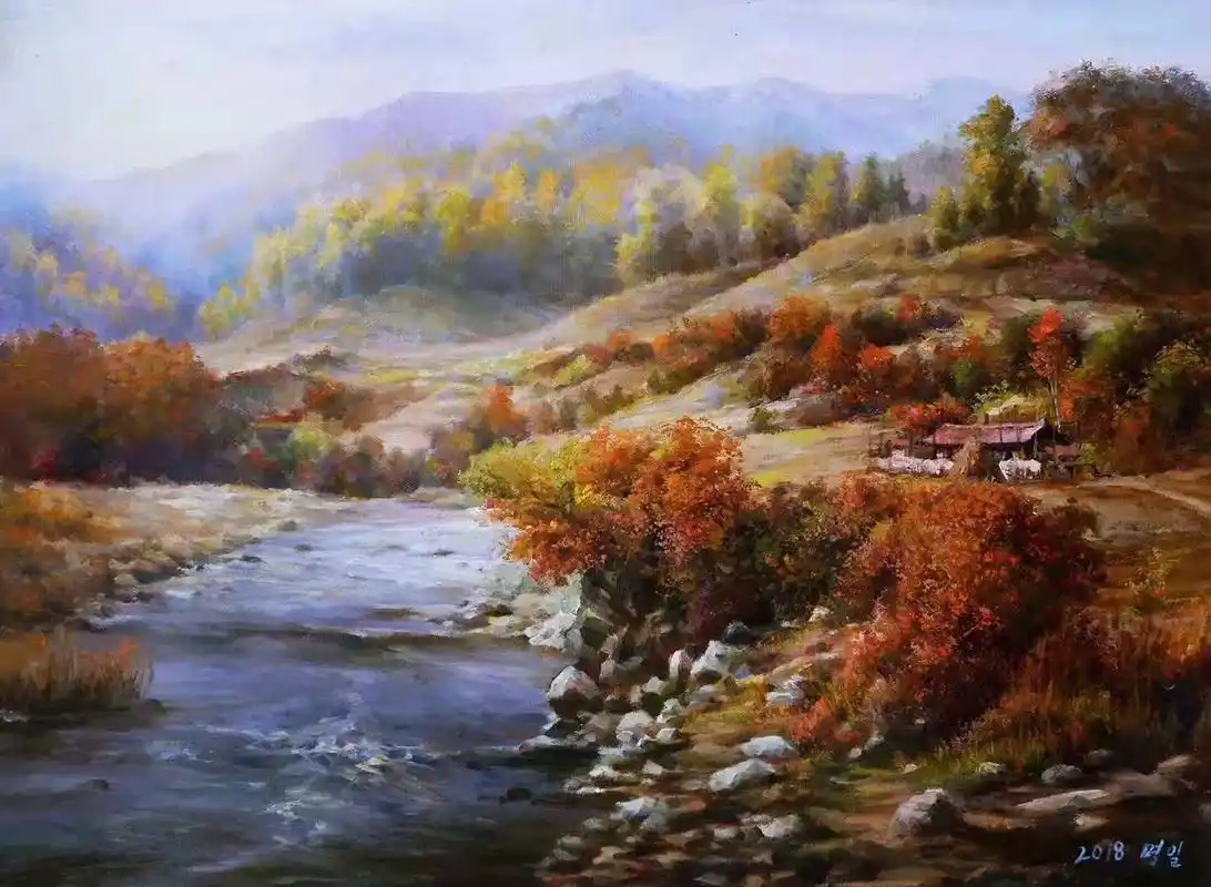 油画风景:一组抒情的油画山水画,值得珍藏