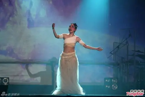 组图:萨顶顶开唱玩混音 透视黑衣性感挥扇_高清图集_新浪网