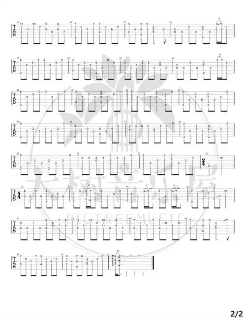 押尾桑风之诗吉他谱风之诗指弹六线谱附演示教学