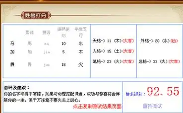 公司名字打分免费测试最准名字测试打分最准确
