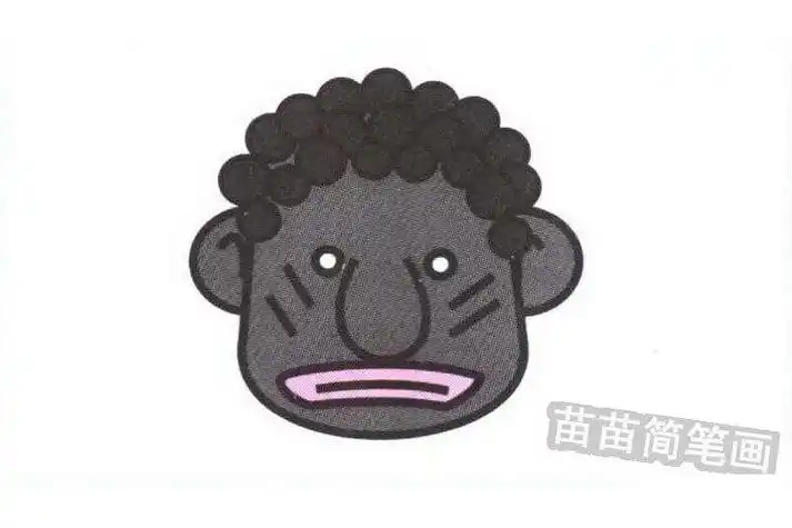 非洲人像简笔画
