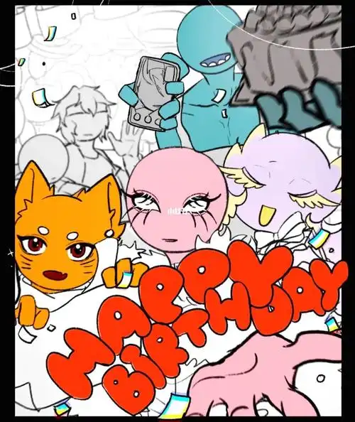 浅祝自己生日快乐9898#绘画  #火柴人  #柴圈  #oc  #爱造火柴人