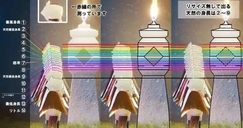 光遇身高对照表分享