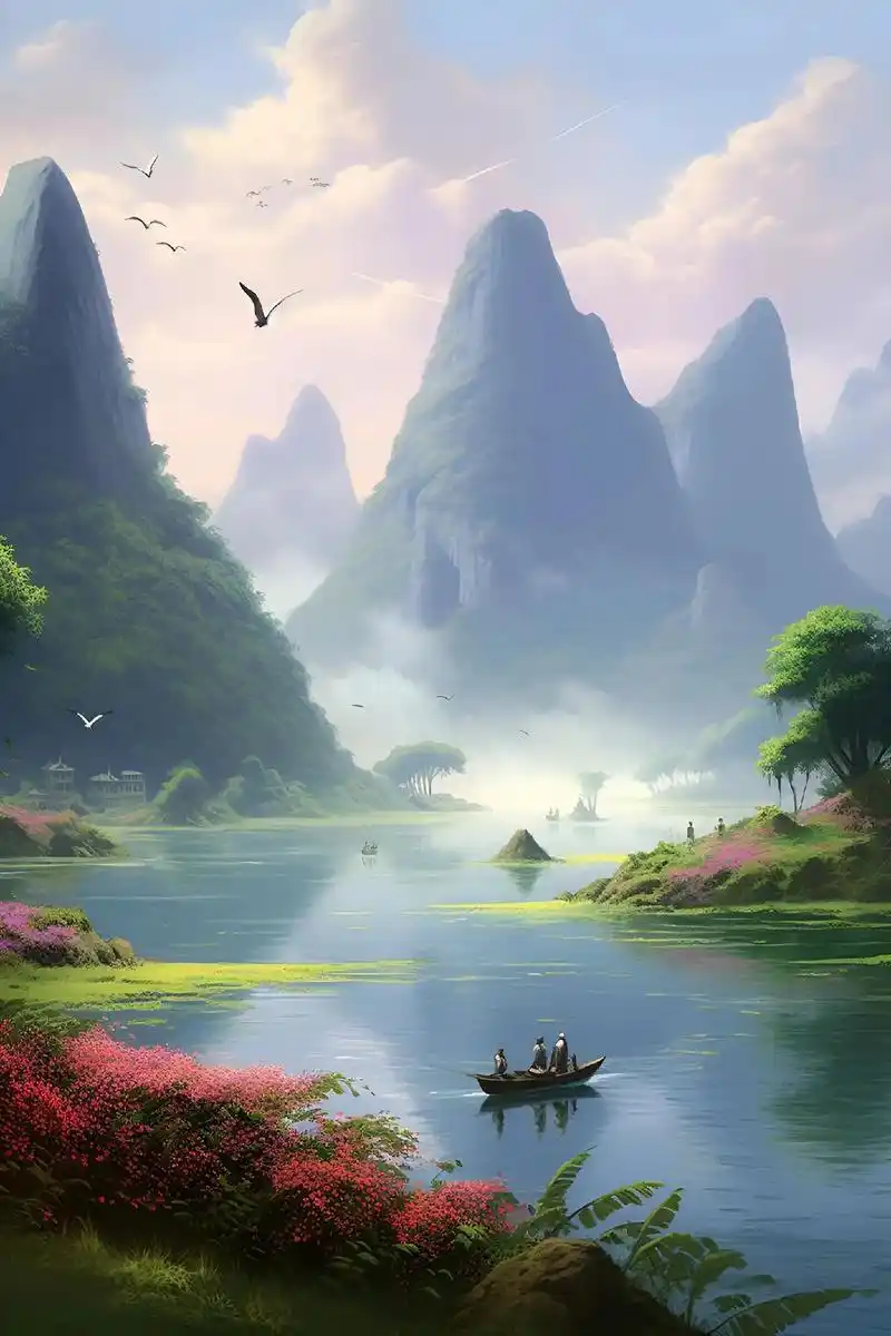 天地间最美的风景,莫过于桂林那独一无二的山水画卷.#治愈系风 - 抖音