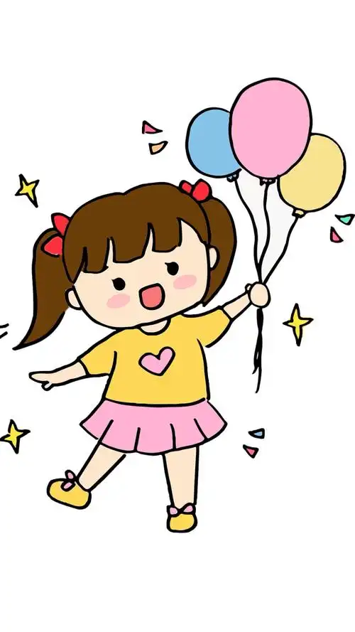 请绽放你的微笑!家长陪孩子一起画可爱的小女孩简笔画吧