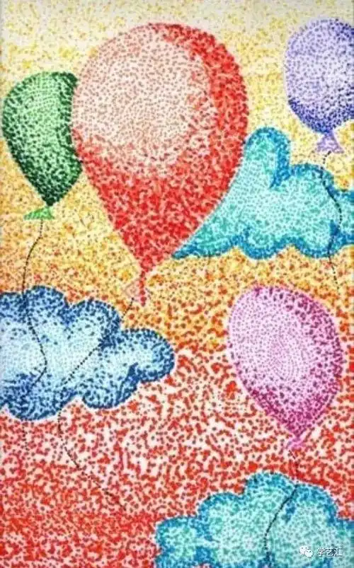 儿童点彩画简直太爱这种创意绘画啦