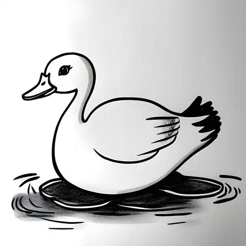 鸭的简笔画