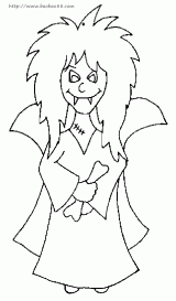 女孩变女鬼的简笔画